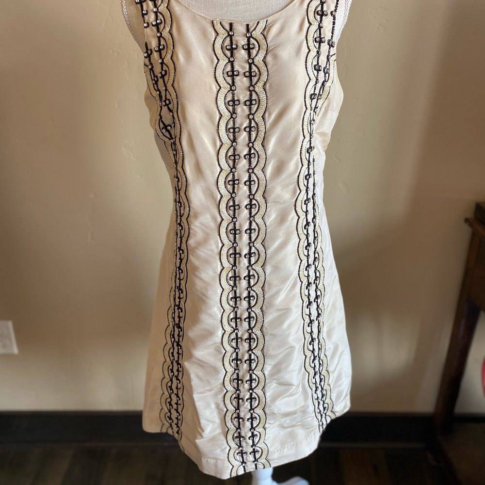 Tracy Reese Beaded Cream A-line Gown